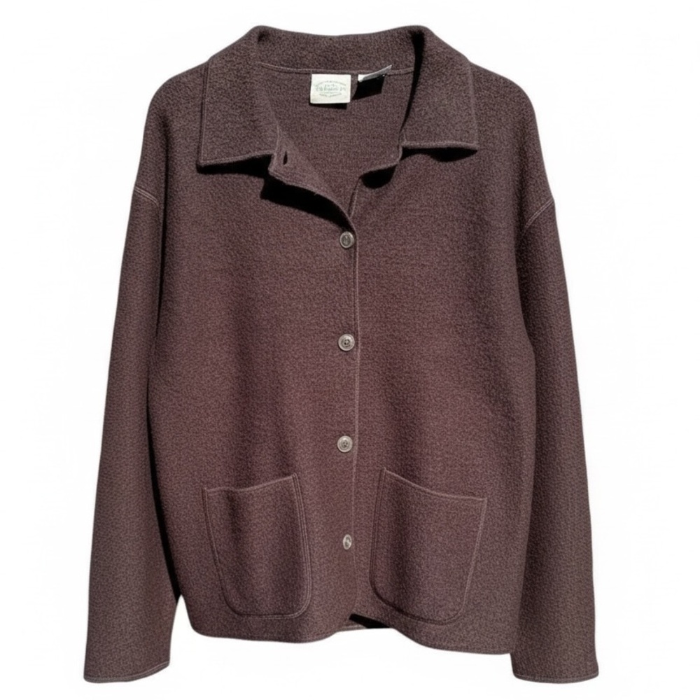G.H. Bass & Co. Vintage Espresso Brown Wool Button-Front‎ Jacket – Size L